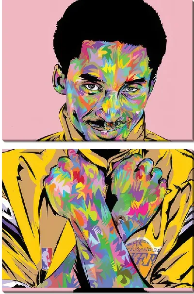 Модульная картина Арт портрет Кобе Брайант №2