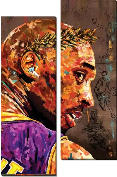 Модульная картина Арт портрет Кобе Брайант №6