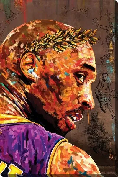 Картина маслом Арт портрет Кобе Брайант №6
