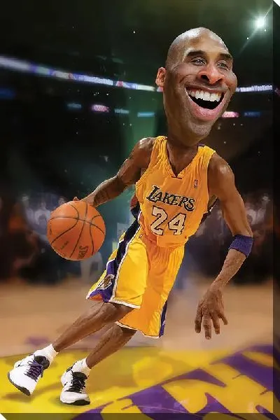 Постер Шарж Кобе Брайант