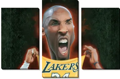 Модульная картина Карикатура Кобе Брайант