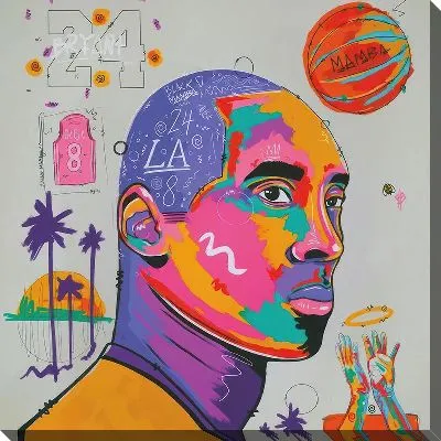 Поп арт портрет Кобе Брайант №7