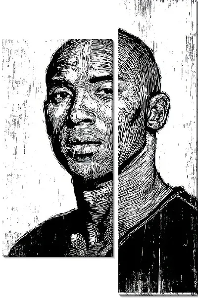 Модульная картина Рисунок Кобе Брайант