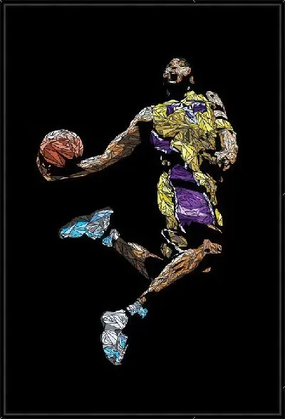 Картина Кобе Брайант с мячом