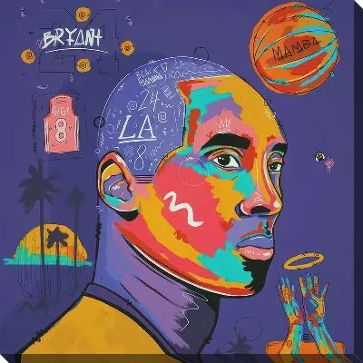 Арт портрет Кобе Брайант №18