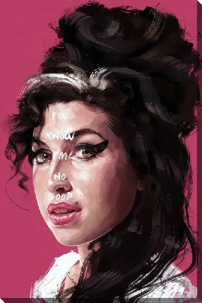 Картина маслом Портрет Эми Уайнхаус "Ты знаешь я не хорошая"