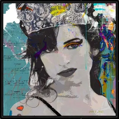 Поп-арт портрет Эми Уайнхаус
