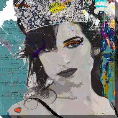 Картина маслом Поп-арт портрет Эми Уайнхаус
