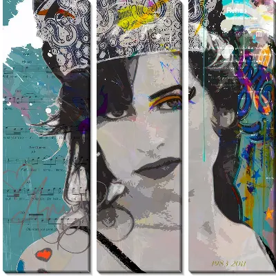 Поп-арт портрет Эми Уайнхаус