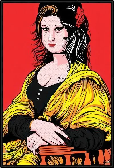 Картина Эми Уайнхаус в образе Джоконды