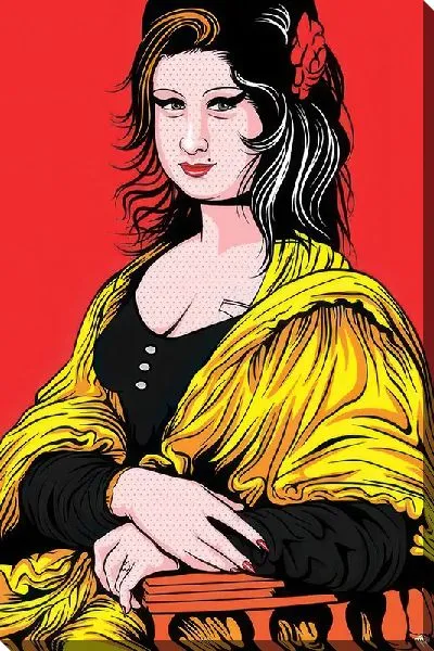 Картина маслом Эми Уайнхаус в образе Джоконды