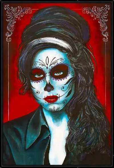 Картина Эми Уайнхаус в образе вампира