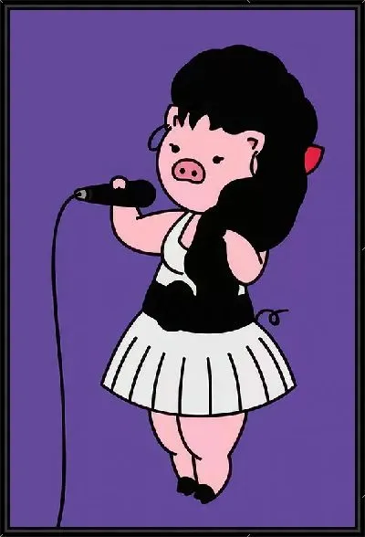 Картина Карикатура Эми Уайнхаус в образе поросёнка