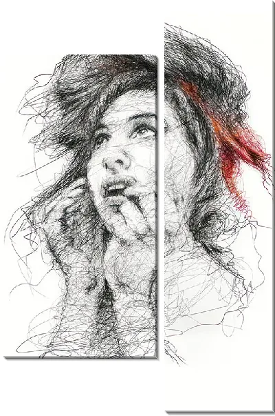 Модульная картина Портрет Эми Уайнхаус №4