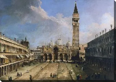 Картина маслом Площадь Сан-Марко в Венеции (The Piazza San Marco in Venice)