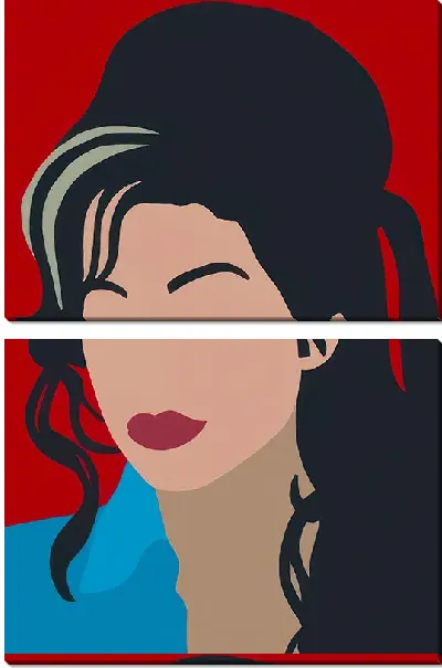 Модульная картина Безликий портрет Эми Уайнхаус