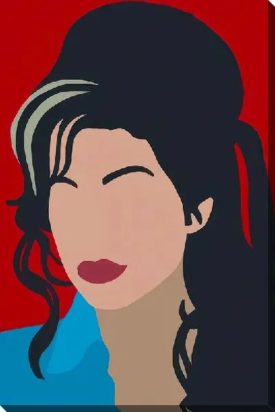 Постер Безликий портрет Эми Уайнхаус