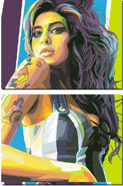 Модульная картина Портрет Эми Уайнхаус №31