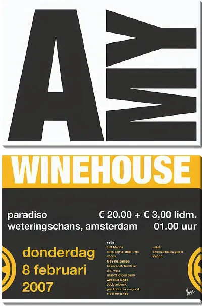 Модульная картина Amy Winehouse афиша