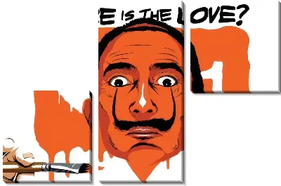 Модульная картина Портрет Дали - Where is the love?