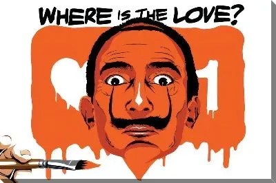 Постер Портрет Дали - Where is the love?