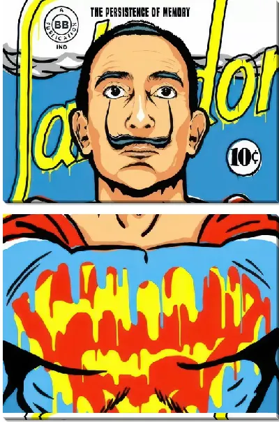 Модульная картина Дали супермен