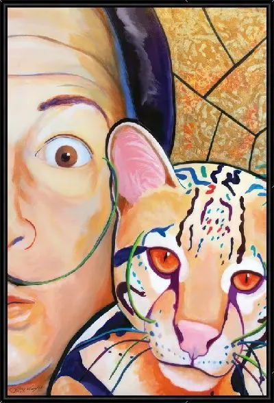 Картина Дали и кошка