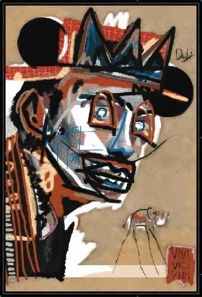 Картина Портрет Дали в виде коллажа