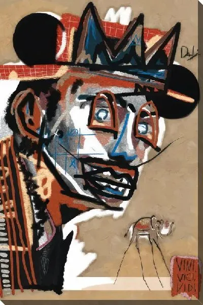 Постер Портрет Дали в виде коллажа