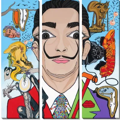 Модульная картина Сальвадор Дали и его работы