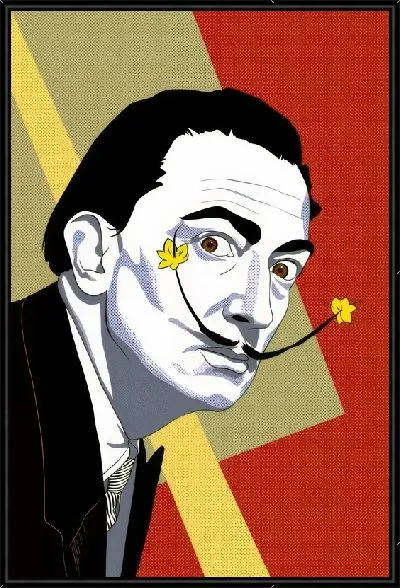 Картина Сальвадор дали с усами