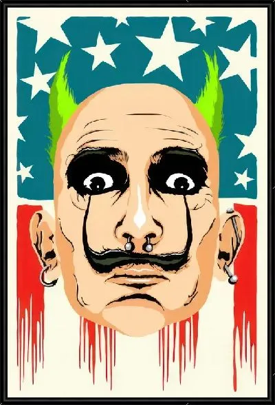 Картина Сальвадор Дали в образе панка