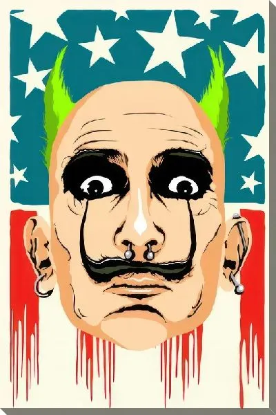 Картина маслом Сальвадор Дали в образе панка