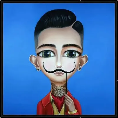 Картина Сальвадор Дали в образе ребенка