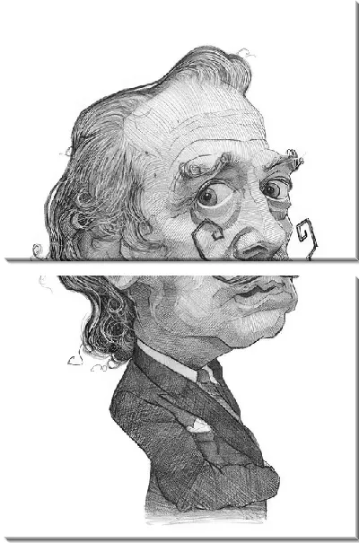 Модульная картина Карикатура Дали