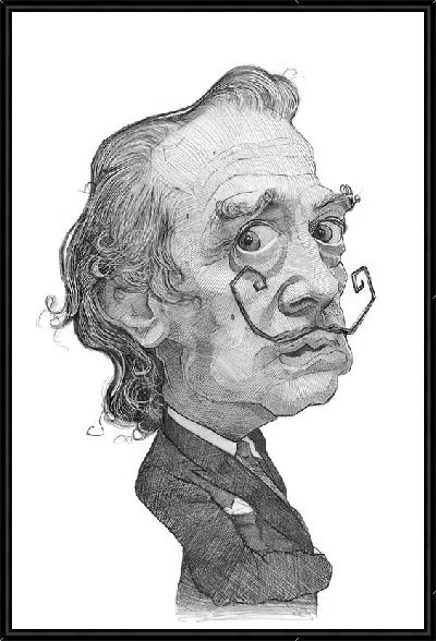 Картина Карикатура Дали