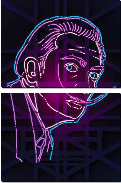 Модульная картина Неоновый Дали