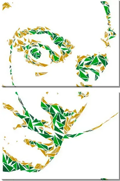 Модульная картина Полигональный портрет дали