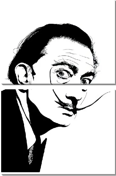 Модульная картина Портрет Дали №4