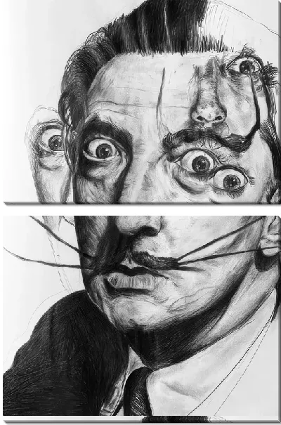 Модульная картина Многоглазый портрет Дали