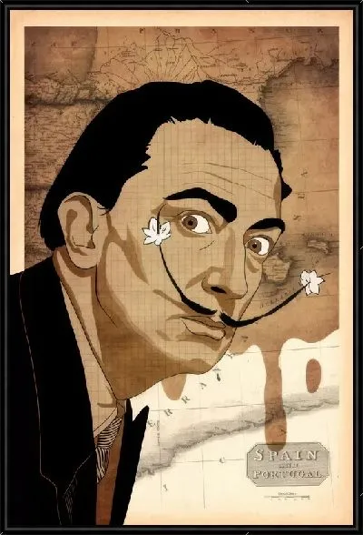 Картина Винтажный портрет Дали