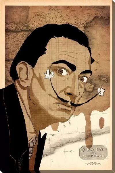 Картина маслом Винтажный портрет Дали