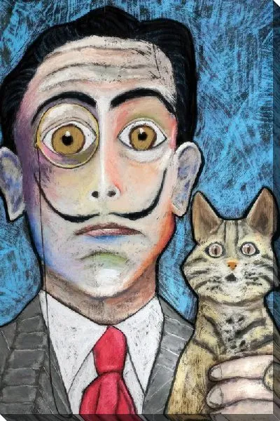 Постер Дали и кот