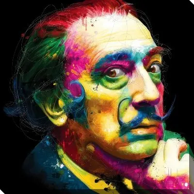 Яркий портрет Дали