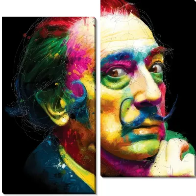 Яркий портрет Дали