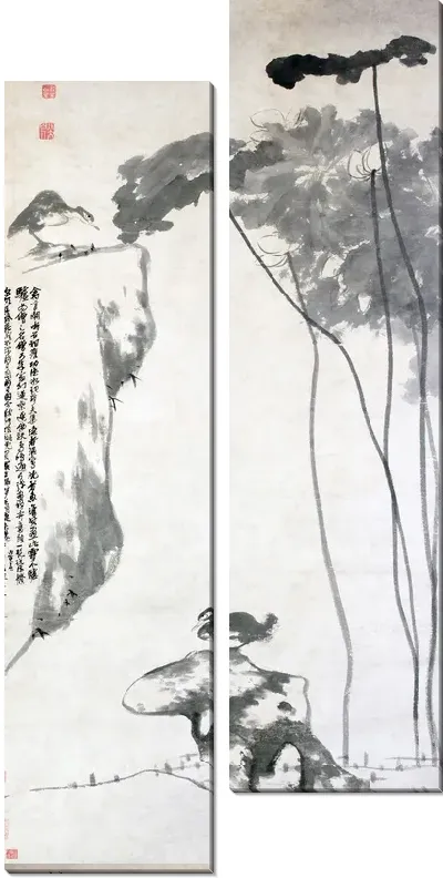 Картина Лотос и утка (Lotus and Ducks)