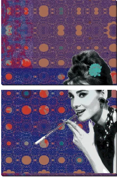 Модульная картина Портрет Одри Хепбёрн №5