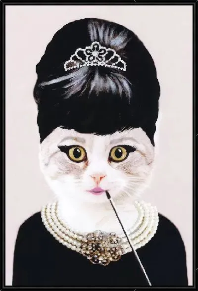 Картина Кошка в образе Одри Хепбёрн