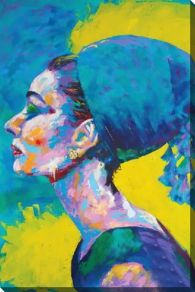 Картина маслом Одри Хепбёрн в стиле мастихин