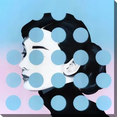 Картина маслом Портрет Одри Хепбёрн в стиле минимализм